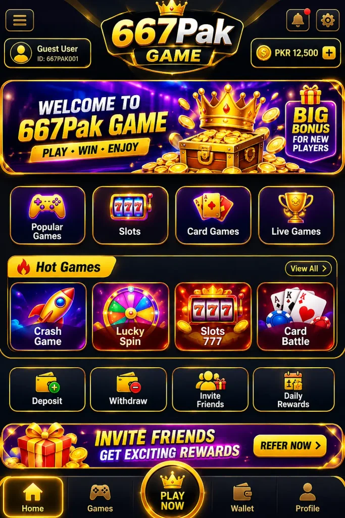 667Pak Game interface screenshot image.