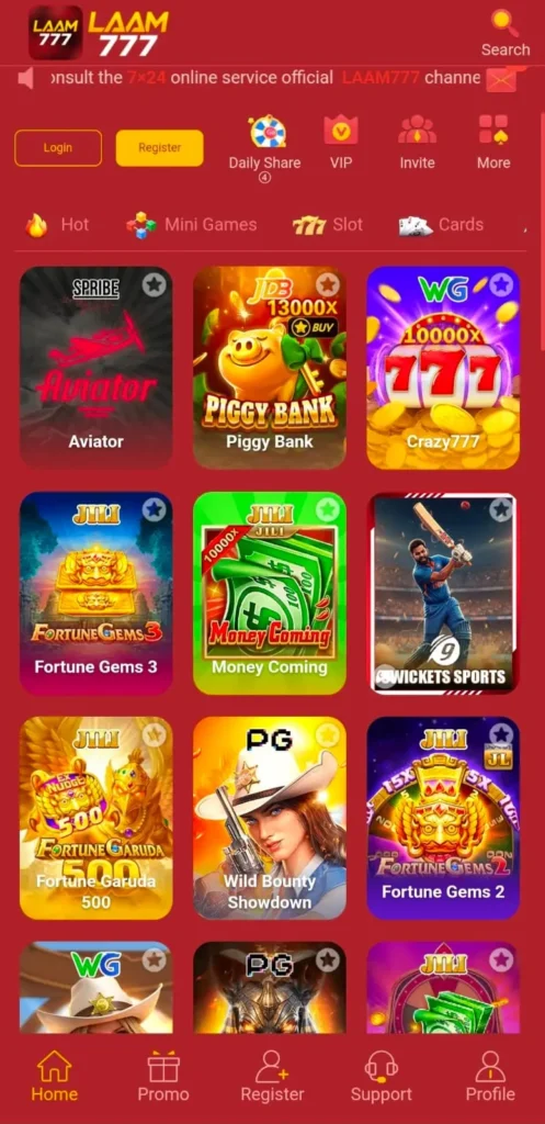 LAAM777 Game interface screenshot image